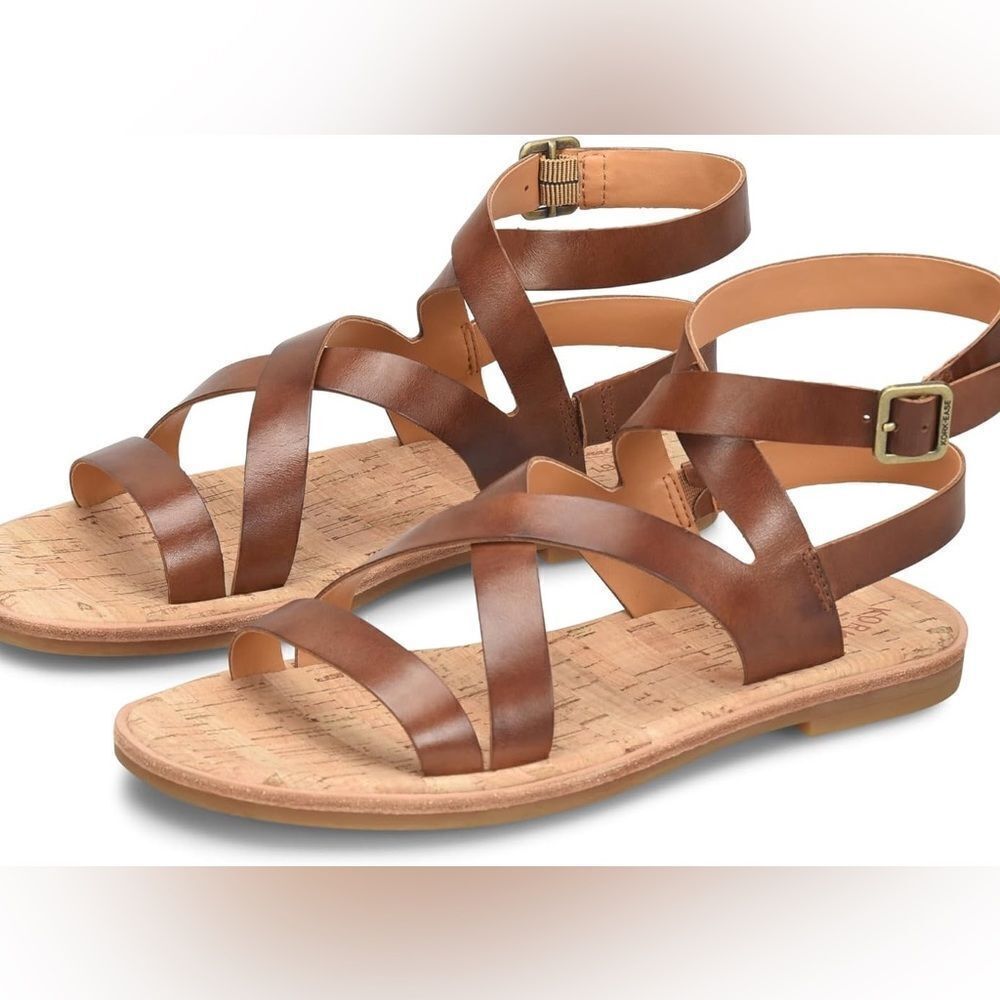 Kork-Ease Bryleigh Brown Leather Sandals shoes women’ssize 10